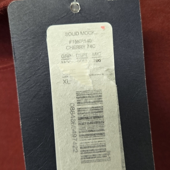 Roundtree & Yorke Long Sleeve Solid Mock Neck Pullover Top Cherry Red XL - Picture 4 of 5